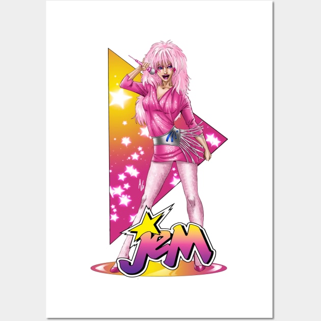 Jem with logo Wall Art by AV Art Studio